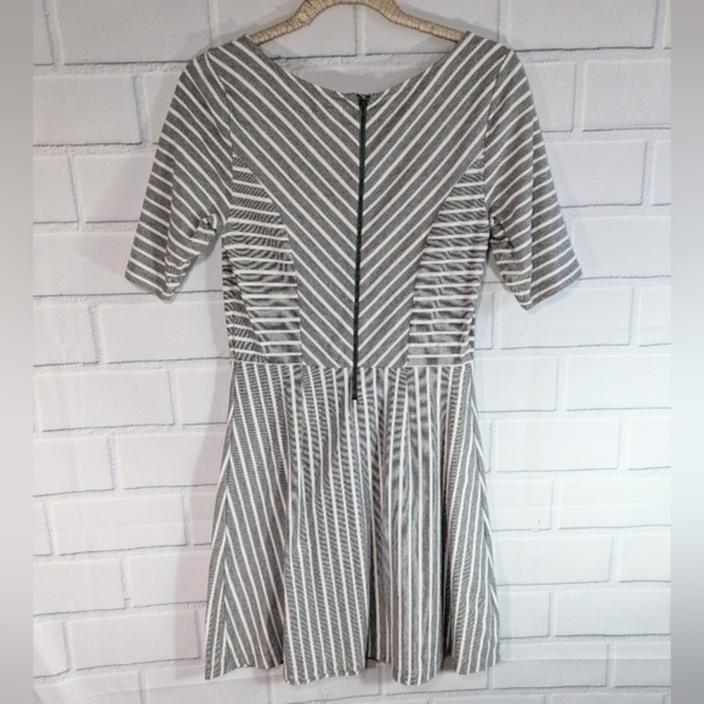 Maison Jules Textured Striped A-Line Dress - Picture 2 of 4